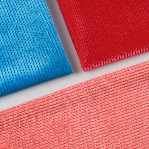 贵创针织-韩国绒抽条布料 220g涤氨高弹针织绒布 秋冬时装裙子阔腿裤