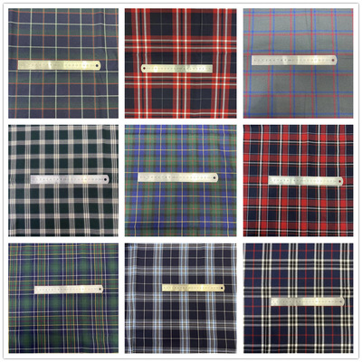 经典时尚英伦风-彩色色织tr格子布系列校服面料jk裙套装布料