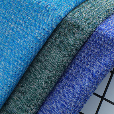 全涤瑜伽服弹力布料 春夏透气t恤运动速干面料