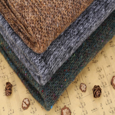 时尚针织面料仿羊毛腈纶单面平纹布料