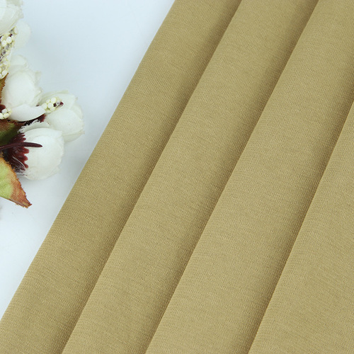 广州贵创针织供应棉质复古素色连衣裙面料 硬挺汉服面料 175g单面针织